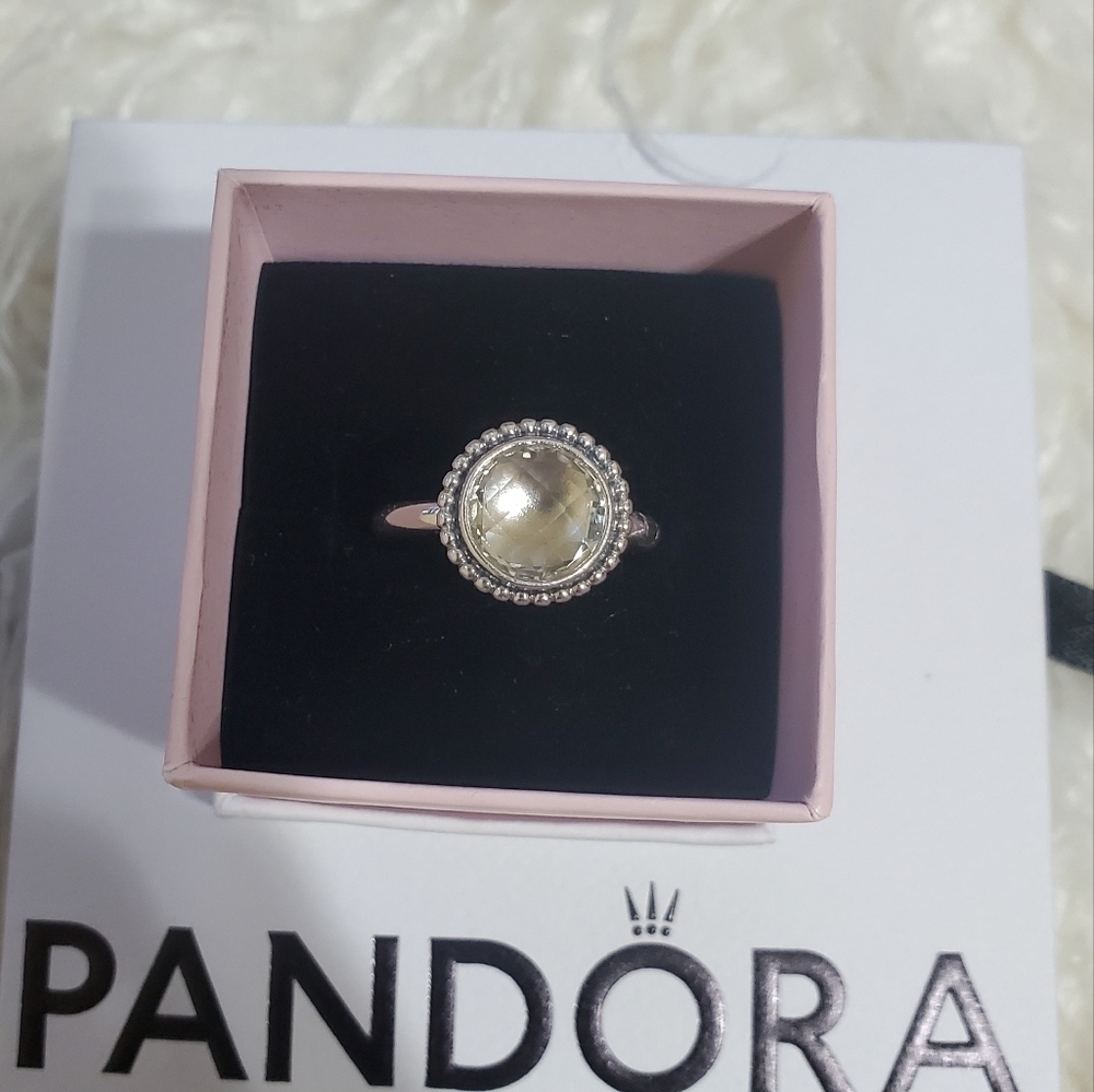 Pandora sterling silver CZ Brilliant Legacy Halo Ring size 56 - Picture 3 of 10